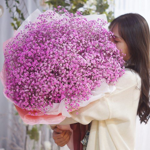 대형꽃다발 안개꽃 자이언트 대왕 큰꽃다발 화이트데이 생일 프로포즈 출산