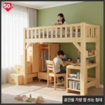 케어픽 공간활용 원목 벙커침대